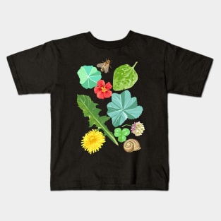 Summer Meadow Pattern Kids T-Shirt